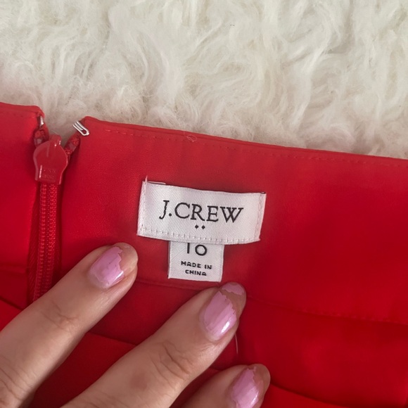 Jcrew red and pink pleated skirt nwt - Picture 8 of 10